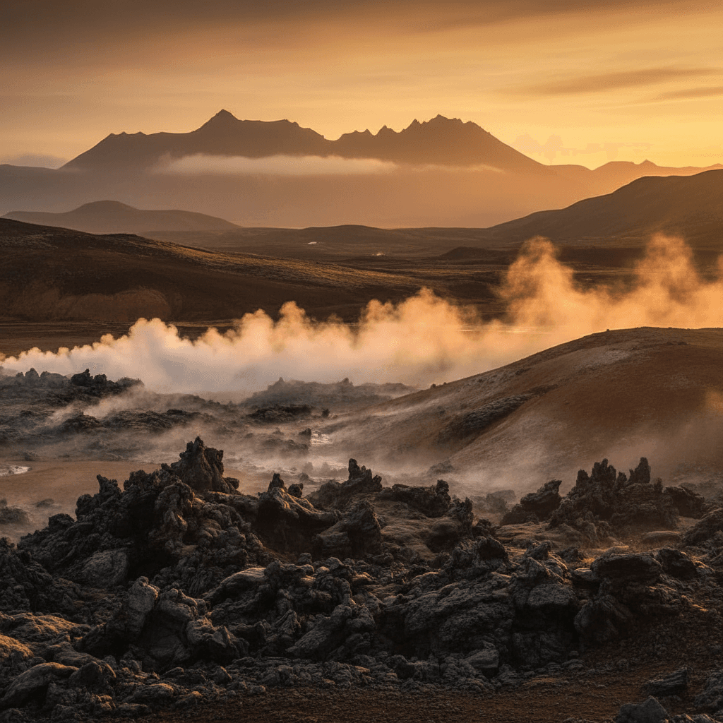 Iceland's landscape representing local energy resources