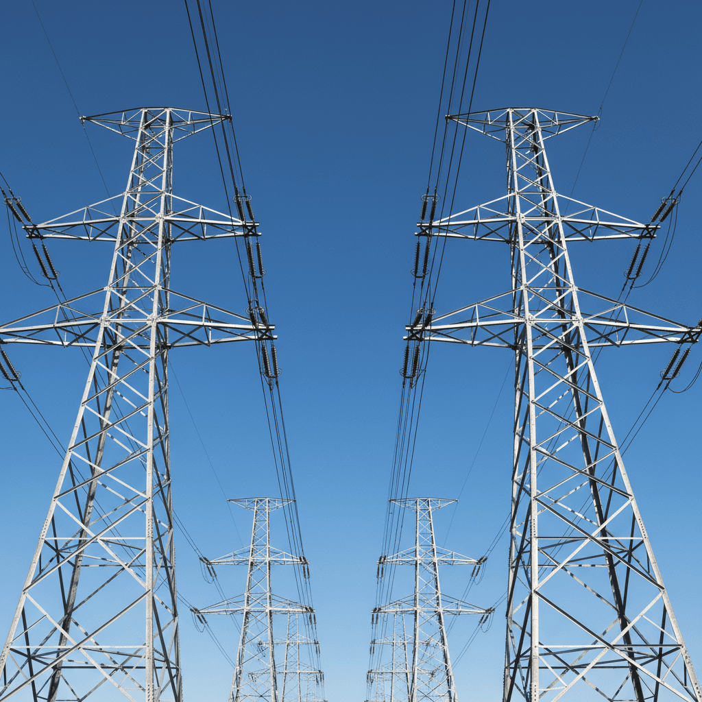 Power grid infrastructure ensuring reliable electricity